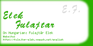 elek fulajtar business card